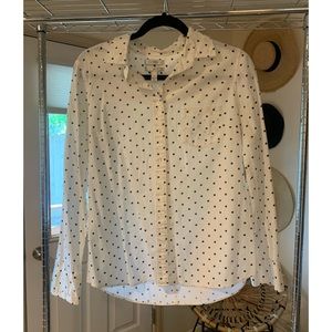 JCrew Women’s Boy Polka Dot Flannel Size 4